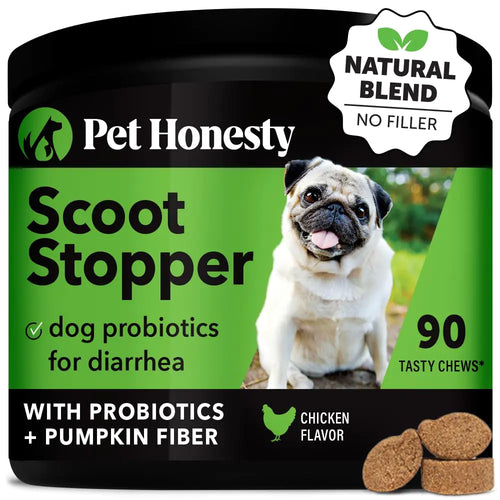 Dog Anal Gland & Digestive Support – Scoot Stopper Probiotic Chews (90 Soft Chews)