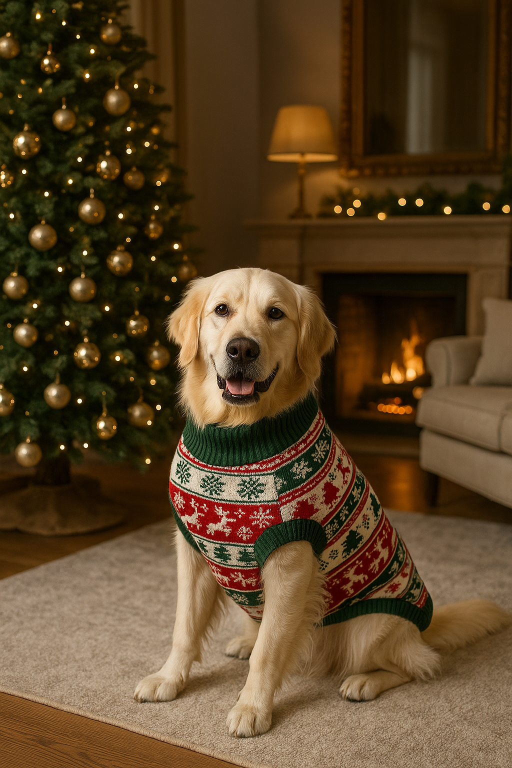 🎄 XL Holiday Dog Sweater — Cozy, Warm & Christmas-Ready