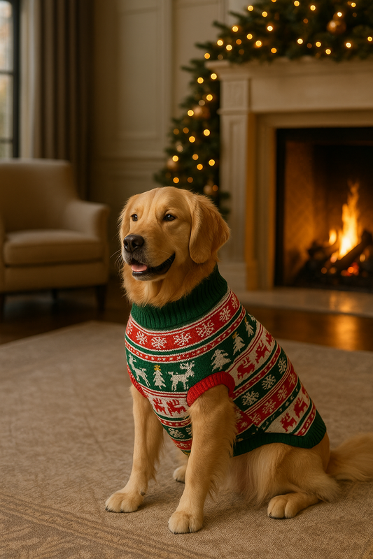 🎄 XL Holiday Dog Sweater — Cozy, Warm & Christmas-Ready